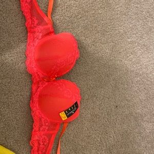 Red Lacey bra